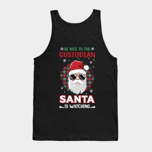 Christmas Be Nice Santa Is Watching Tank Top